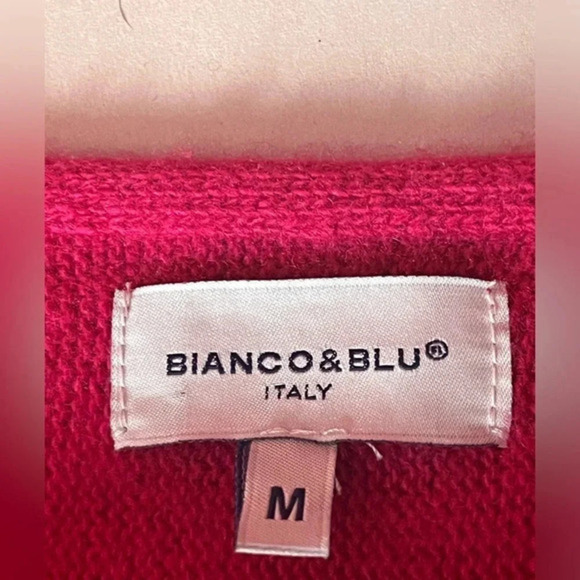 Bianco & Blu Made in Italy Women's Fuschia Pink Dolman Sleeve Sweater Sz… - Picture 10 of 11